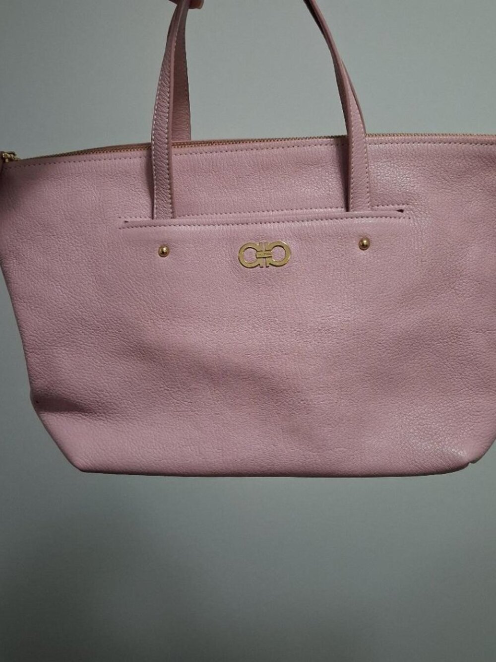 Salvatore Ferragamo Mika Pebbled Leather 2-Way Hand Bag - Tote Bag